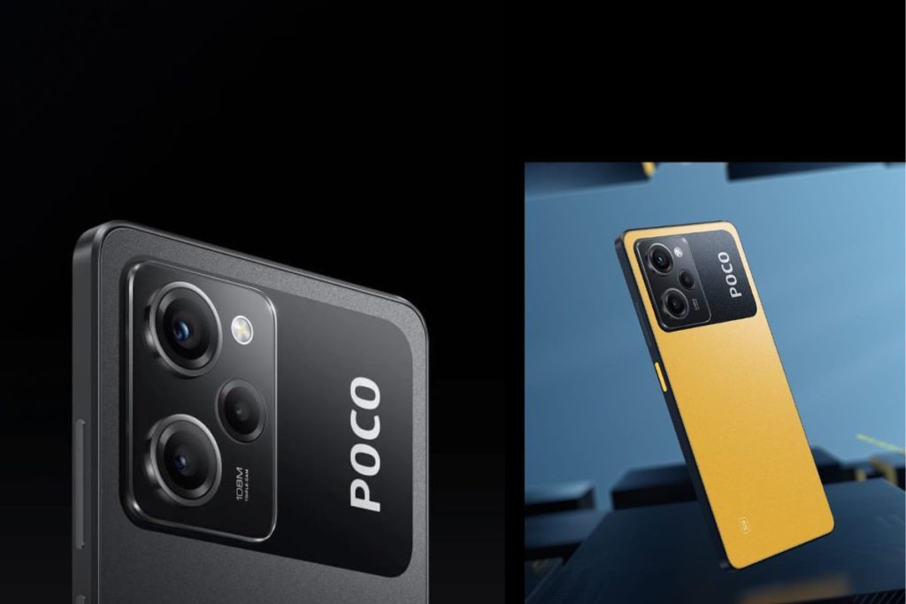 Poco X5 Pro: design com três câmeras.