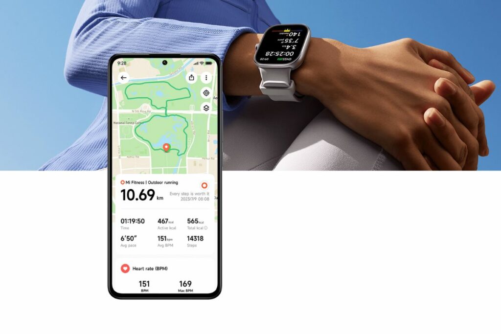 Relógio Redmi Watch 4: GPS integrado
