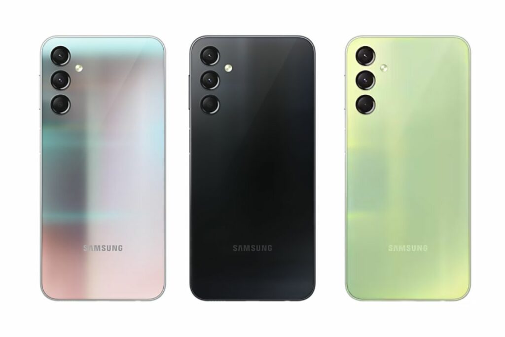 Galaxy A24: três cores.