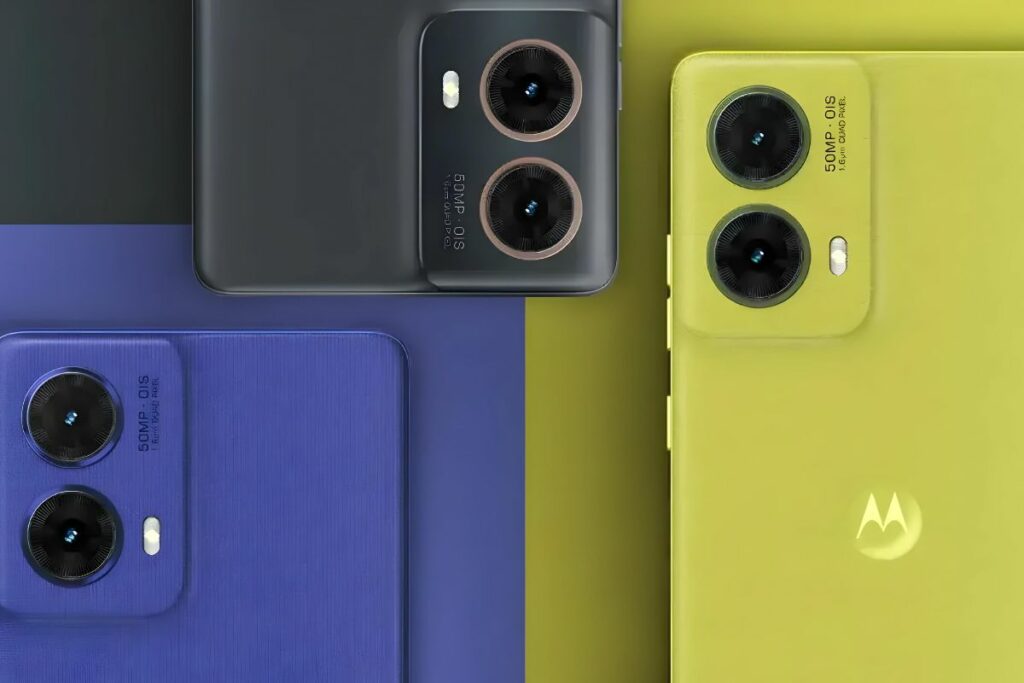 Motorola G85: design e cores.