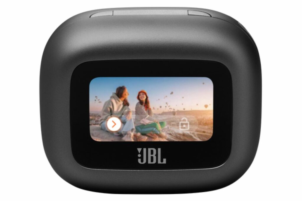 JBL Live Buds 3: tela Smart no case